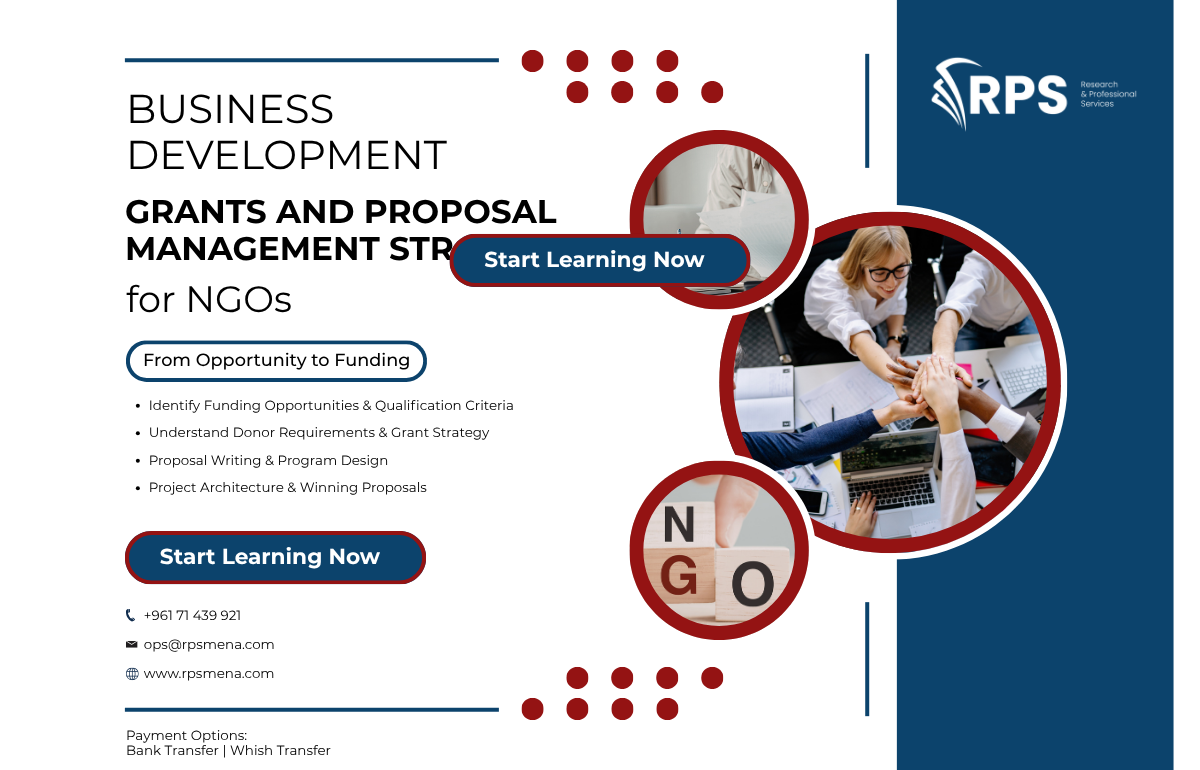 Business Development for NGOs – Grants and Proposal Management Strategies